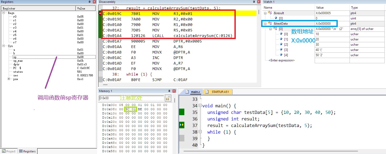 51单片机函数调用与可重入函数